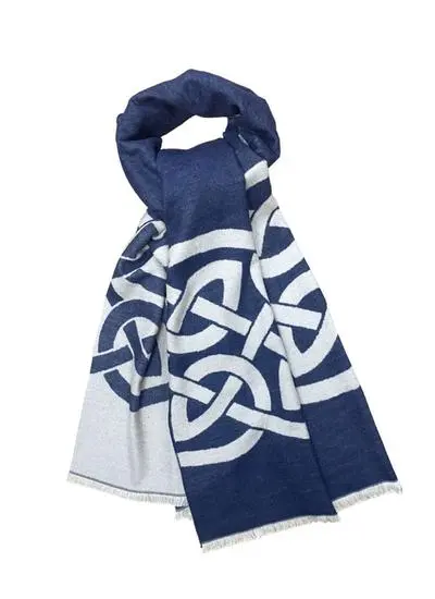 Celtic Reversible Scarf in Navy